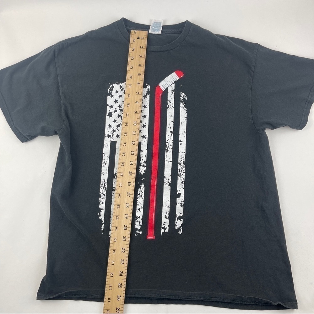 Delta Pro Weight Tshirt Mens XL Black Crew Neck Hockey Firemen Thin Red Line - Picture 4 of 6